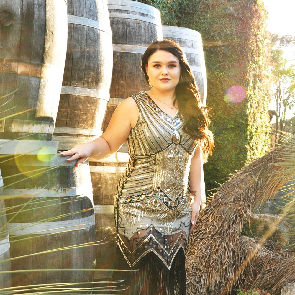 EUC FLAPPER DRESS M GATSBY